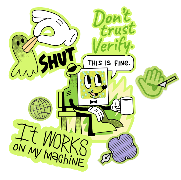 In code we trust sticker